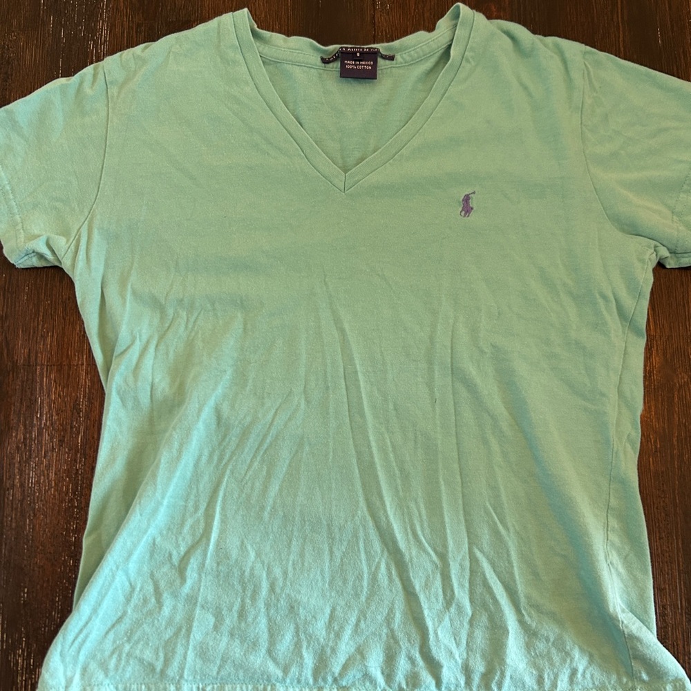 Polo Ralph Lauren Mint Green V-Neck T-Shirt